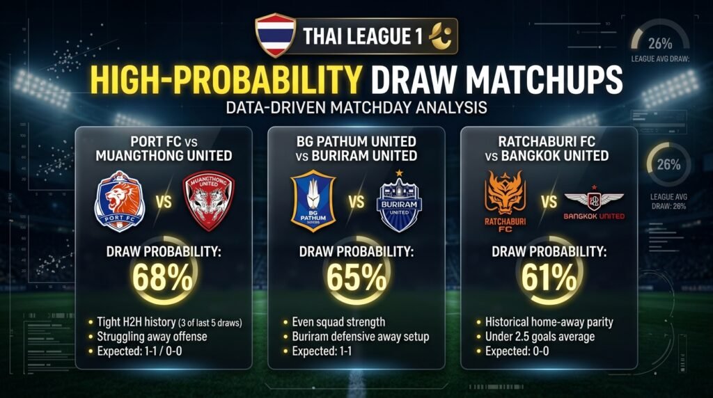 Identifying High-Probability Draw Matchups in Thai League Football