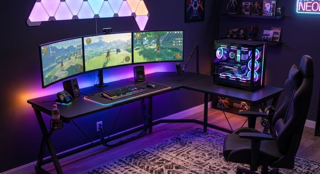 L-Shaped Gaming Desk